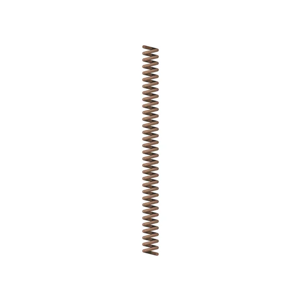 Helical Spring Extension Compression Detail Isolated Icon Vector Coil Spring - Stok Vektor