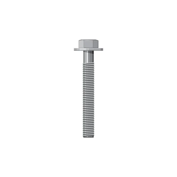 Stainless Steel Cap Head Bolt Washer Isolated Fixing Tool Realistic — 스톡 벡터