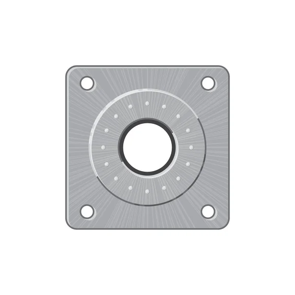 Square Mounting Bracket Car Detail Connector Realistic Icon Vector Automobile — ストックベクタ