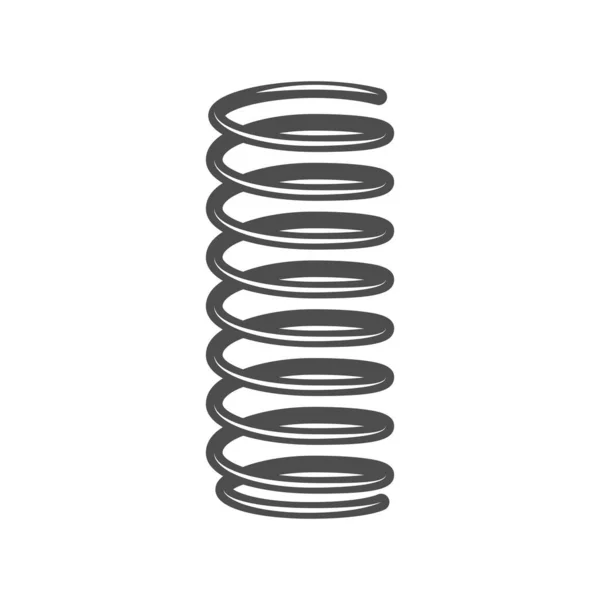 Shock Absorber Vehicle Spare Part Isolated Icon Vector Spring Car — Vettoriale Stock
