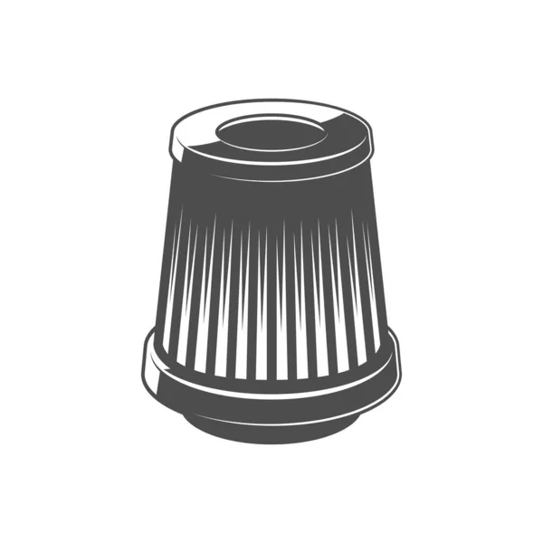 Automobile Cylinder Gasket Car Oil Fuel Filter Isolated Monochrome Icon — Vector de stock