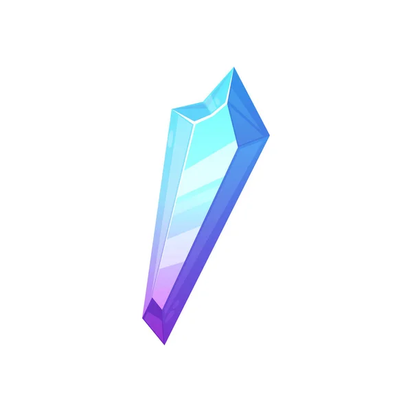 Crystal Gem Vector Isolated Jewelry Glass Purple Blue Crystal Gemstone — Stockový vektor