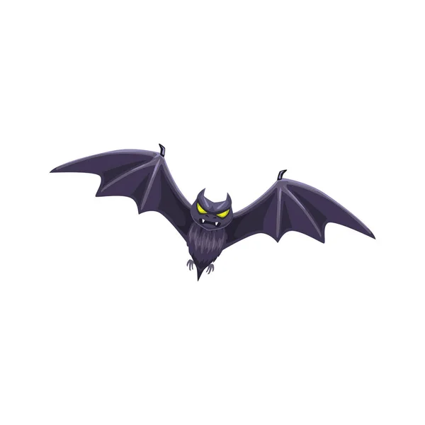 Flittermouse Isolated Cartoon Halloween Character Vector Flying Bat Rare Mouse — Stock Vector