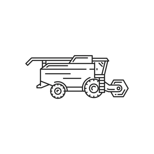 Combine Harvester Isolated Icon Vector Agricultural Vehicle Machine Working Excavator — Stock vektor
