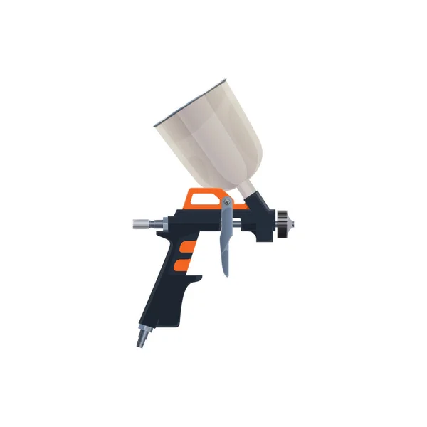 Paint Spray Gun Painting Finishing Work Tool Vector Flat Icon —  Vetores de Stock