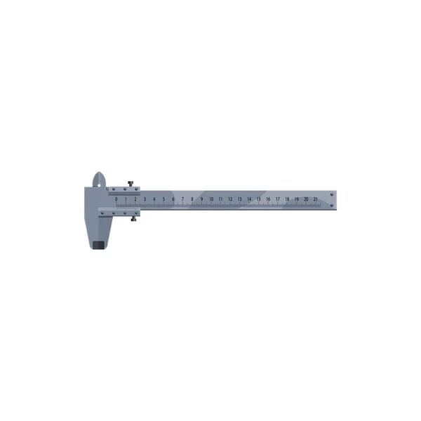 Calipers Measuring Tool Ruler Construction Carpentry Equipment Vector Flat Icon — Vector de stock