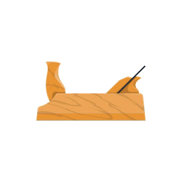 Plane Tool Wood Carpentry Woodwork Tool Vector Flat Icon Wood — ストックベクタ