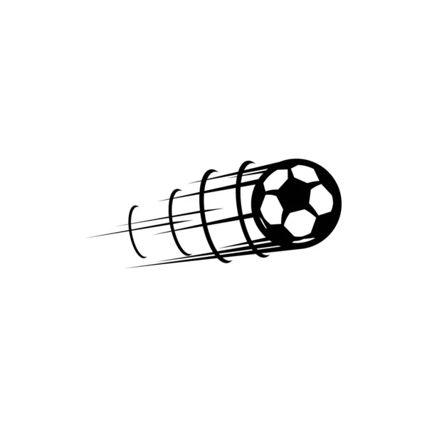 Football Ball Movement Isolated Sport Equipment Vector Soccerball Move Playing — Stock vektor
