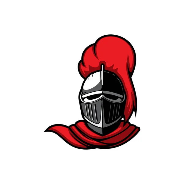 Knight Head Helmet Vector Icon Heraldic Mascot Royal Paladin Closed — Stockvektor