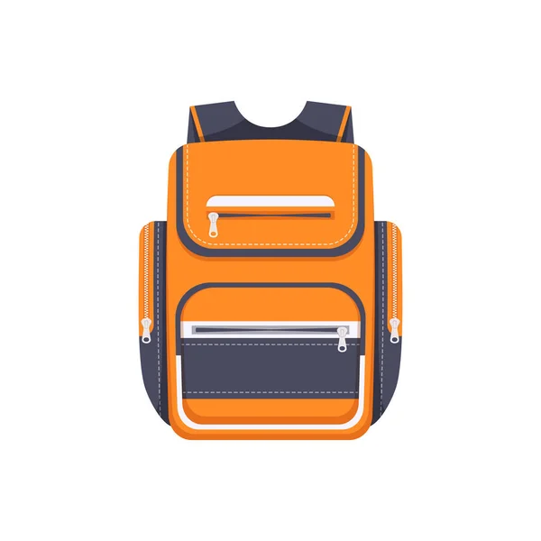 Backpack Bag Back Pack Travel Sport Rucksack Schoolbag Vector Flat —  Vetores de Stock