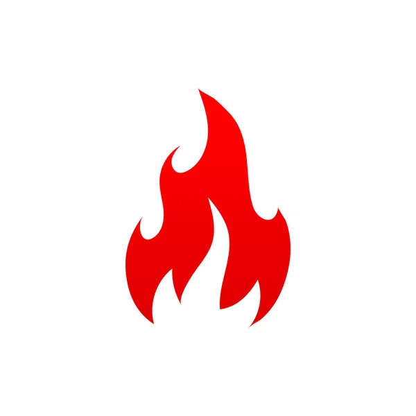 Hot Ignite Symbol Orange Blazing Fire Flame Isolated Flat Icon — Stock Vector