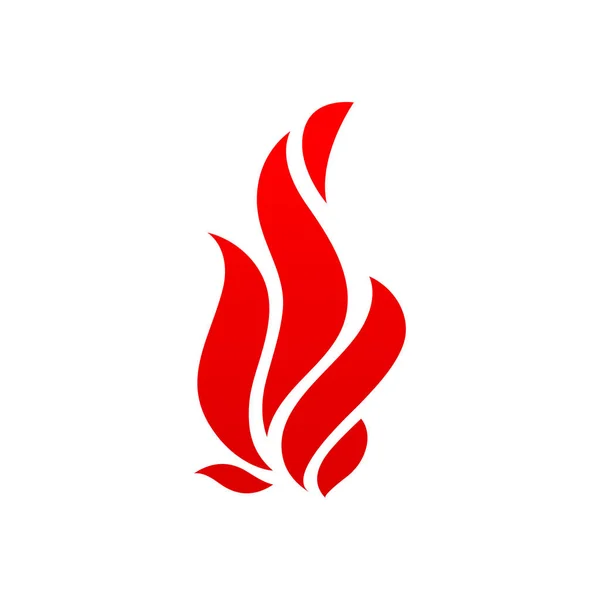 Огонь Обособленная Векторная Икона Костра Факел Красный Горящий Костер Символ — стоковый вектор