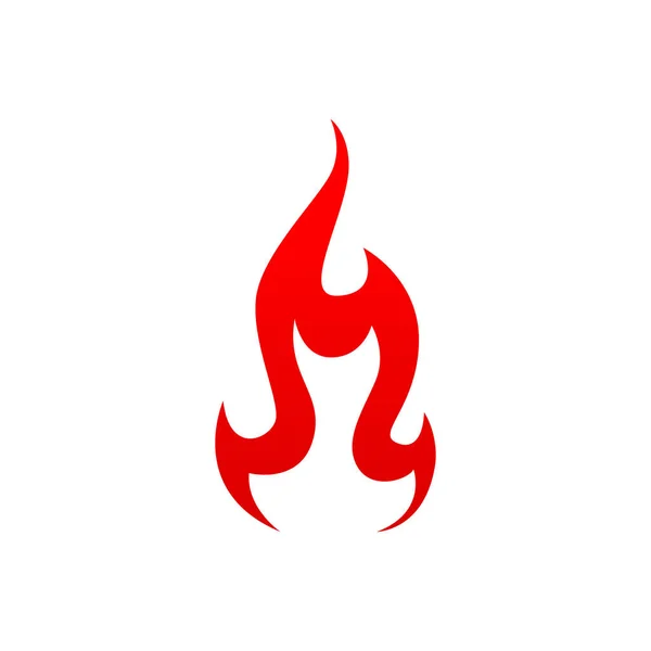 Flaming Fire Blazes Orange Blazing Flame Ignition Isolated Flat Cartoon — Vector de stock