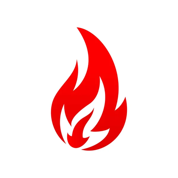 Fiery Energy Explosion Hot Fireball Bonfire Isolated Flat Cartoon Icon — Archivo Imágenes Vectoriales