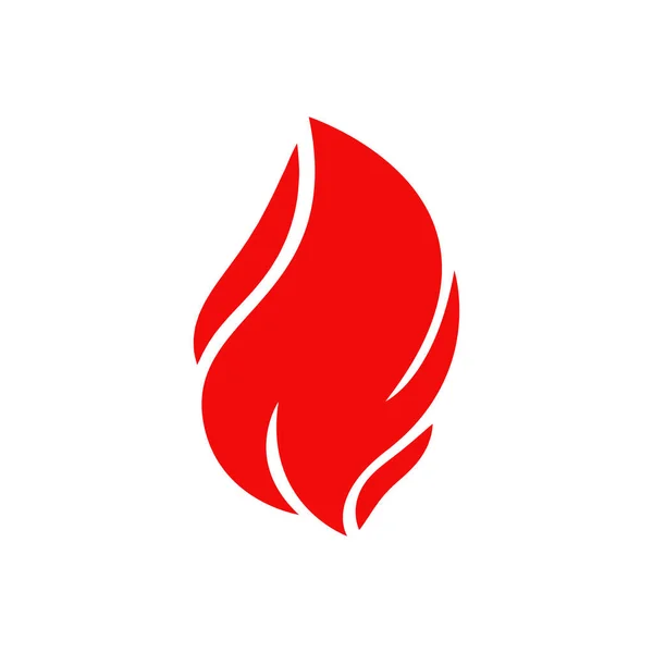 Red Burning Fire Isolated Vector Icon Torch Flame Campfire Symbol — ストックベクタ