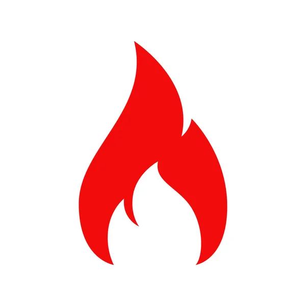 Fire Campfire Isolated Vector Icon Torch Flame Red Burning Bonfire — ストックベクタ