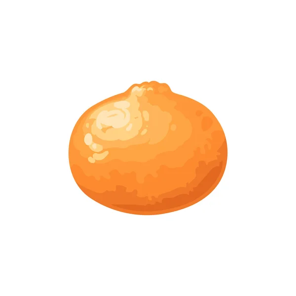 Mandarin Clementine Whole Orange Tangerine Citrus Fruit Isolated Icon Vector — Stock Vector