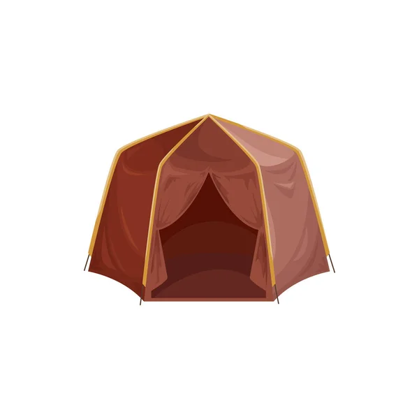 Camping Tent Isolated Hiking Shelter Door Realistic Icon Vector Travel — Vector de stock