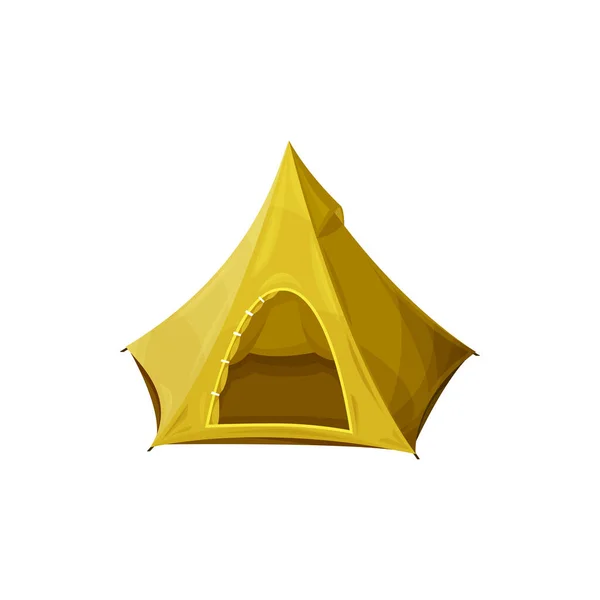 Waterproof Camping Tent Isolate Shelter Dome Isolated Cartoon Icon Vector — Vector de stock