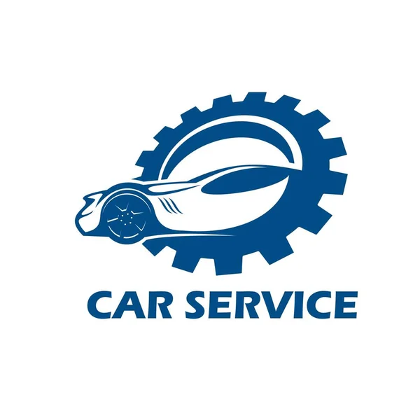 Car Service Icon Auto Repair Workshop Vector Emblem Vehicle Spare — Vettoriale Stock