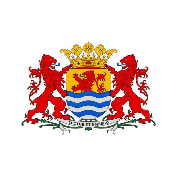 Netherlands Coat Arms Zeeland Province Heraldic Emblem Vector Heraldry Flag — 스톡 벡터