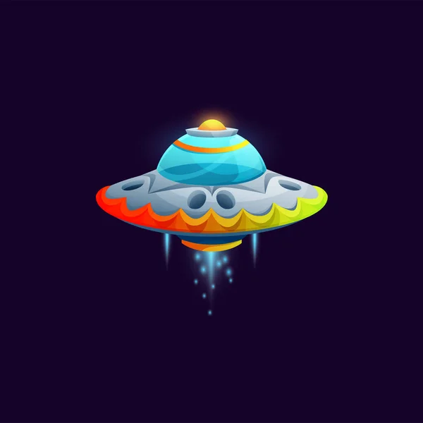 Galaxy Space Craft Game Asset Starship Isolated Ufo Alien Spaceship — Stockový vektor