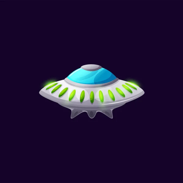 Game Animation Flying Object Unidentified Starship Game Asset Isolated Vector — Stockový vektor