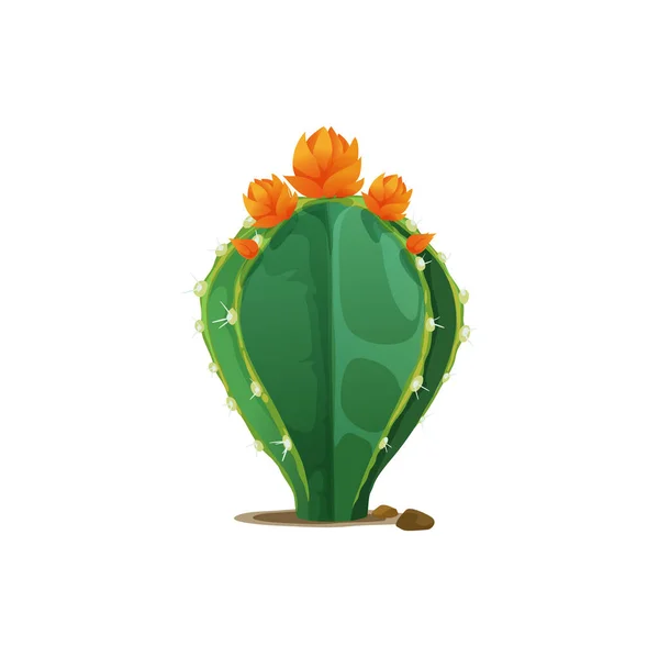 Scandinavian Cactus Plant Spikes Orange Blooming Flower Cinco Mayo Holiday — Διανυσματικό Αρχείο