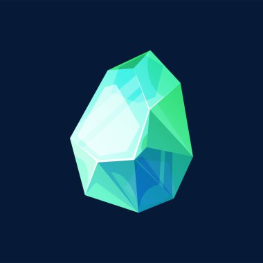 Blue jadeite ui game treasure magic crystal isolated mineral icon. Vector marbled glass diamond, Amethyst, topaz, jeremejevite gemstone, jewelry quartz cartoon rock. Expensive luxury chalcedony
