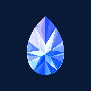 Moonstone apatite benitoite ui game design element isolated. Vector topaz azurite, sapphire or tourmaline. Blue Jadeite, aquamarine spinel, turquoise chalcedony jeremejevite precious gemstone