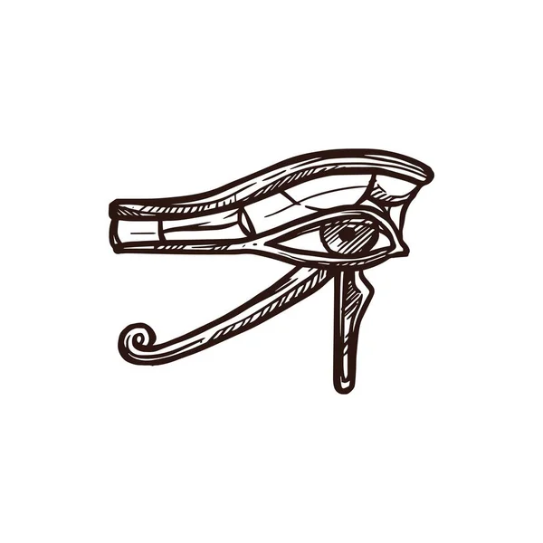 Horus Eye Sketch Ancient Egypt Pharaoh Symbol Vector Icon Ancient — Vettoriale Stock