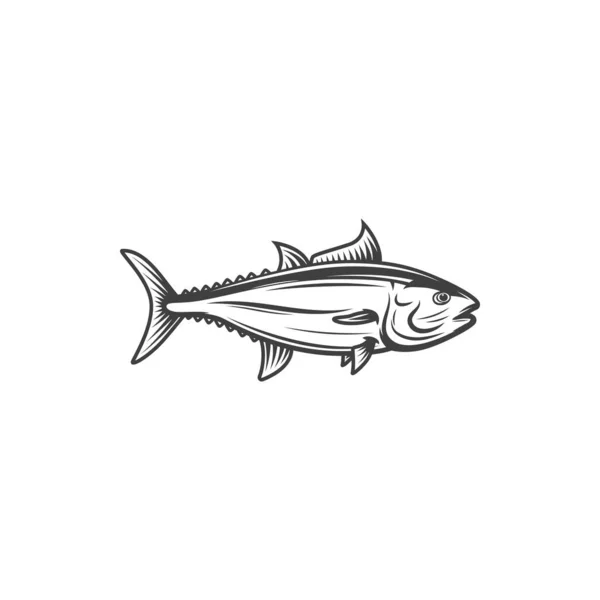 Tuna Fish Fishing Food Ocean Marine Fish Vector Icon Tuna — Vettoriale Stock