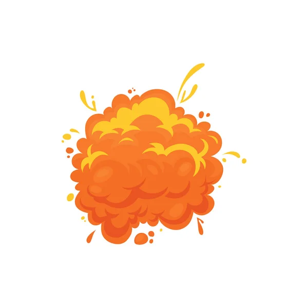 Atomic Bomb Explosive Detonation Isolated Fat Cartoon Icon Vector Boom — Stock Vector