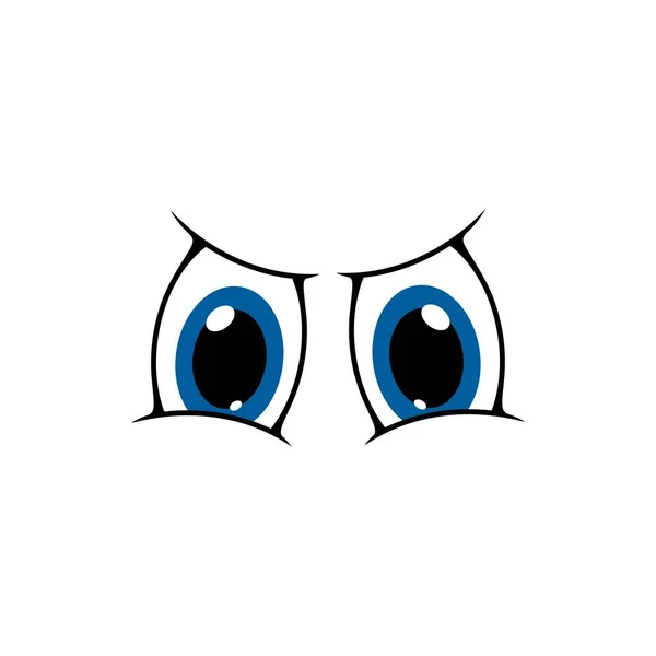 Eyes Smile Face Emoticon Emoji Vector Icon Cartoon Big Googly — Vettoriale Stock