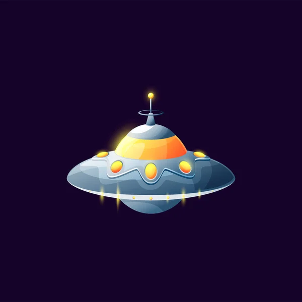 Unknown Flying Object Invader Spaceship Intergalactic Flying Object Isolated Vector — Stockový vektor