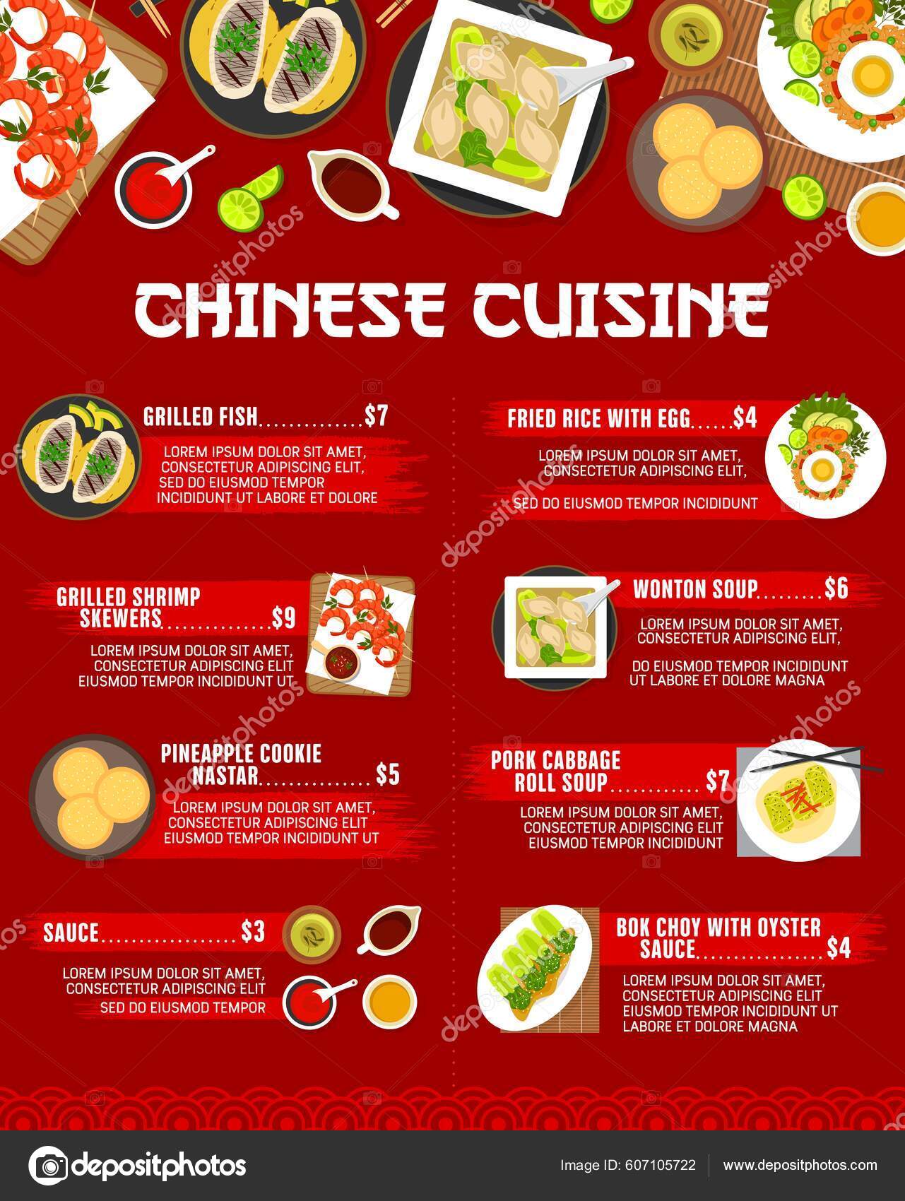 Chinese Cuisine Menu Asian Food Restaurant Dishes Vector Lunch Dinner chinese-cuisine-menu-asian-food-restaurant-dishes-vector-lunch-dinner