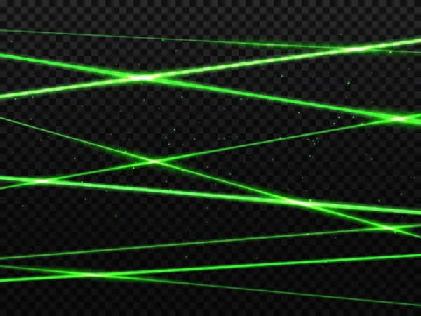 Feux Faisceau Laser Vert Fond Avec Des Lignes Fluo Sur — Image vectorielle