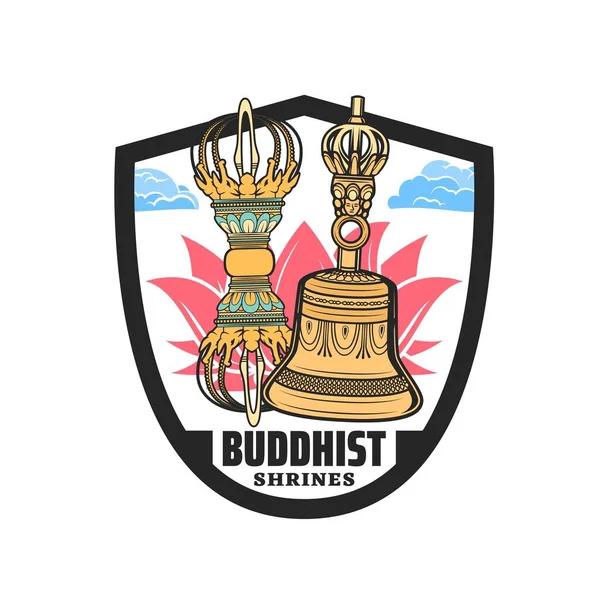 Буддизм Символизирует Духовное Исцеление Медитацию Будды Векторный Религиозный Знак Эзотерические — стоковый вектор