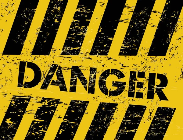 Grunge Jaune Noir Rayures Fond Avertissement Sécurité Prudence Danger Danger — Image vectorielle