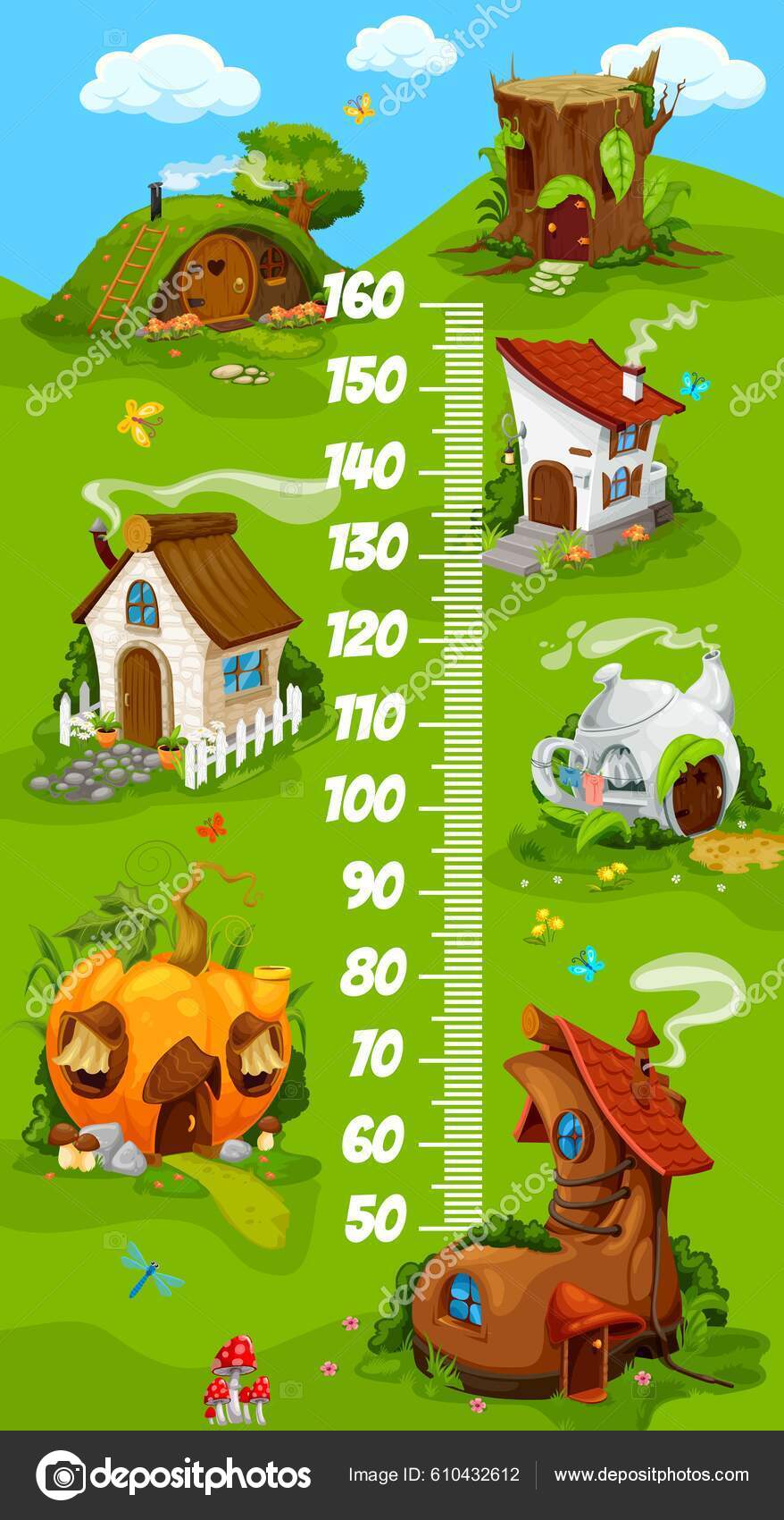 Encontre Diferenças Entre Casas Desenhos Animados Feiticeiro Gnomo