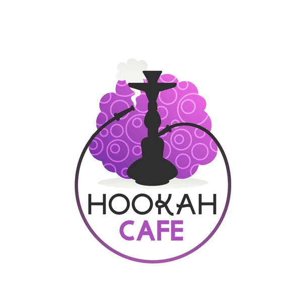 Hookah Cafe Wektor Ikona Shisha Lounge Bar Klub Lub Restauracja — Wektor stockowy