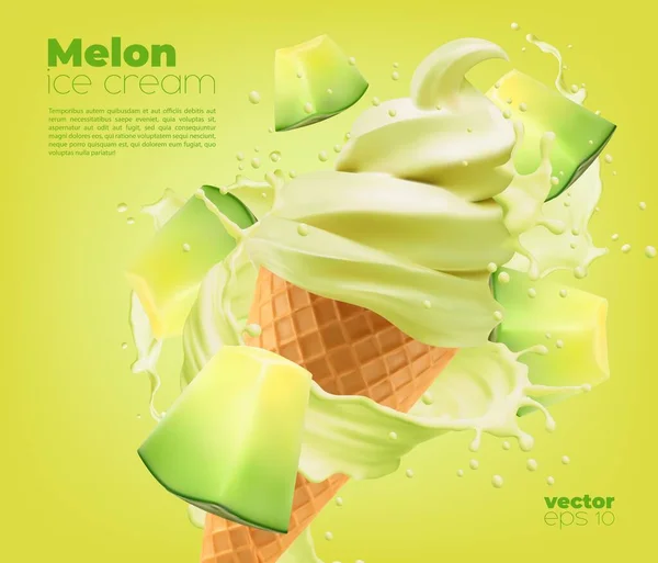 Melon sorbet Vector Art Stock Images Depositphotos