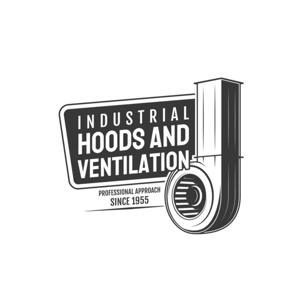 Icona Ventilazione Industriale Cappa Aspirante Gas Scarico Della Cucina Simbolo — Vettoriale Stock