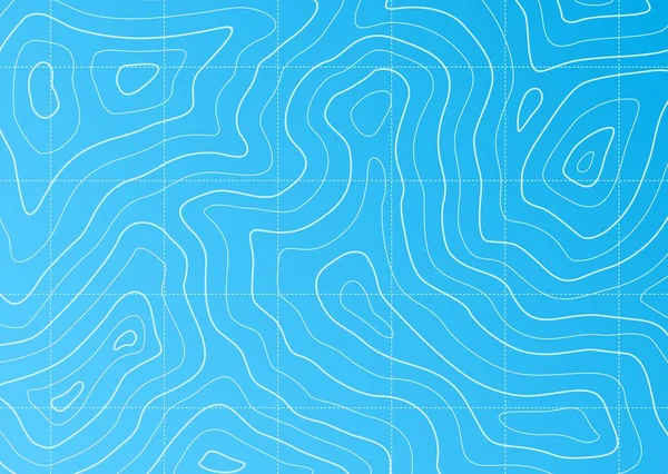Линия Контура Океана Морская Топографическая Карта Топография Водной Территории Графический — стоковый вектор