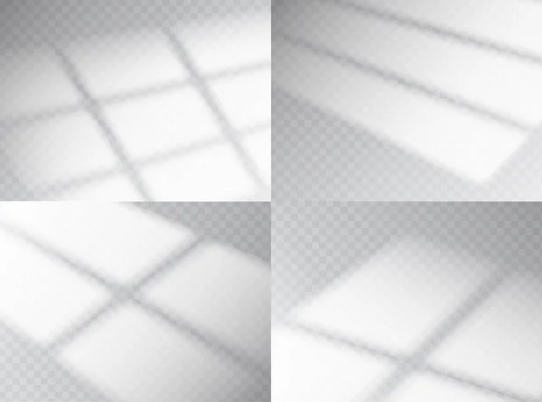 Průhledný Stín Okna Světelný Efekt Stěně Vektorové Pozadí Realistický Sluneční — Stockový vektor