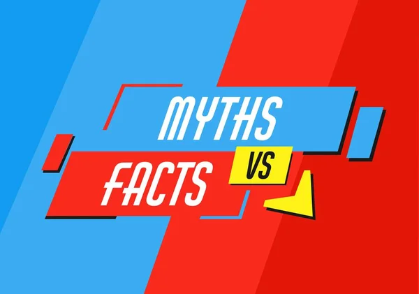Mitos Fakta Kebenaran Dan Palsu Berita Palsu Dan Informasi Propaganda - Stok Vektor