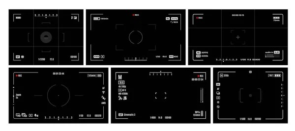 Bildschirmrahmen Für Video Und Fotokameras Videografie Gerät Fokusbildschirm Dslr Kamera — Stockvektor