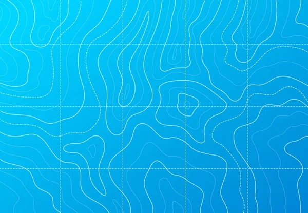 Контурная Топографическая Карта Контура Моря Океана Векторным Рисунком Абстрактного Морского — стоковый вектор