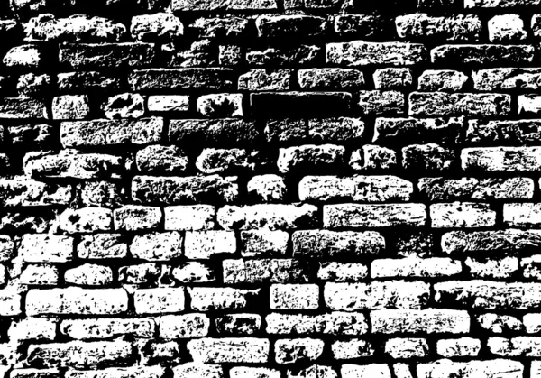 Grunge fond mural en brique blanche et noire — Image vectorielle