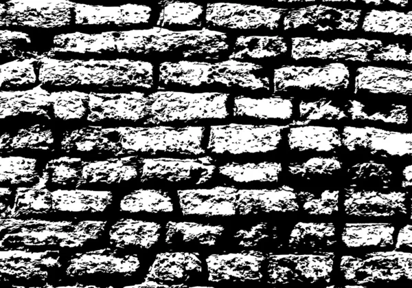Grunge fond mural en brique blanche et noire — Image vectorielle
